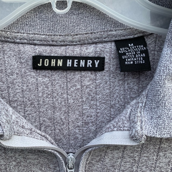 John Henry Quarter Zip Shirt. Size M - Picture 2 of 3